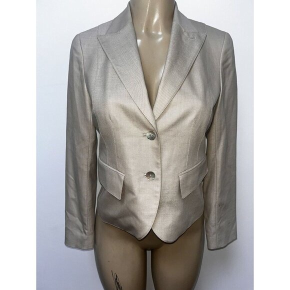 Lafayette’s 148 New York Wool Cotton Blend Jacket Blazer Size 2P Mint Lined - Picture 1 of 6